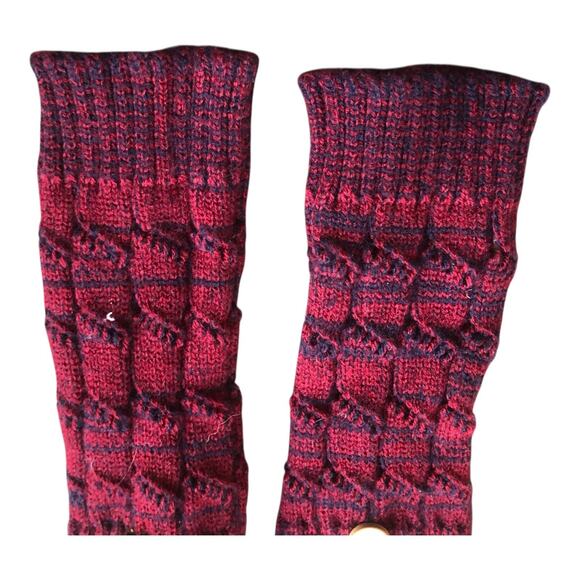 If Collection Leg Warmers Knitted Crochet 100% Acrylic Button Detail 2 Pairs - Picture 5 of 15